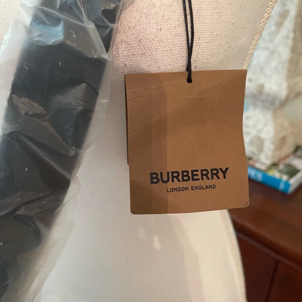 Burberry Leather Embossed Logo Unisex Messenger Bag